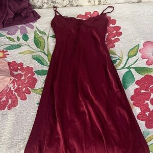Forever 21 Burgundy Slip Dress